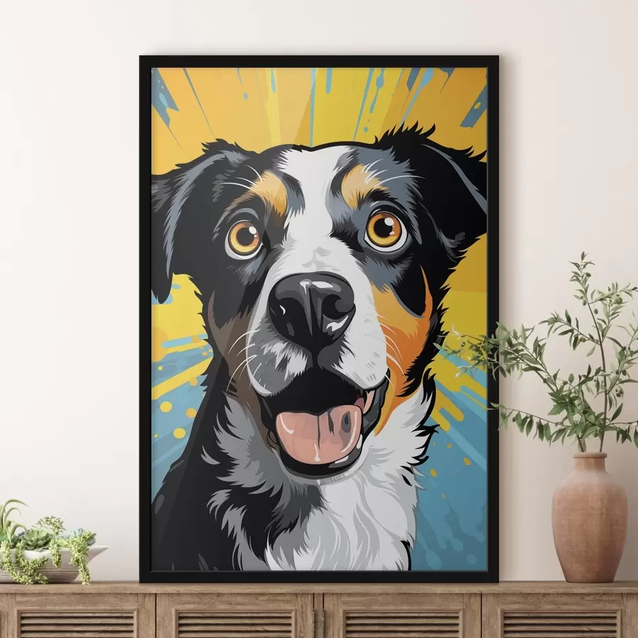 Fotobehang Happy Dog Pop Art f45279