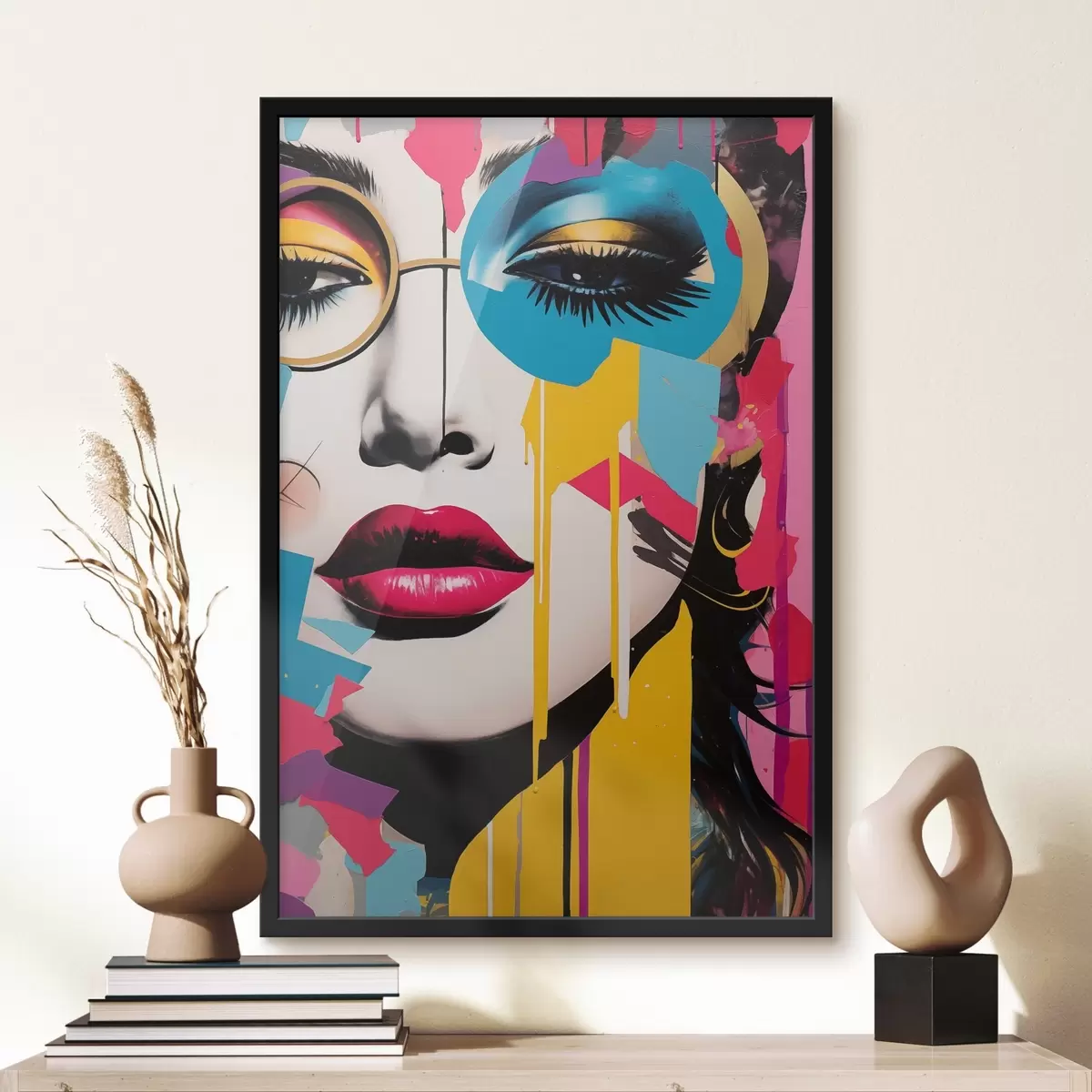 Poster Kleuren achter een bril f45284