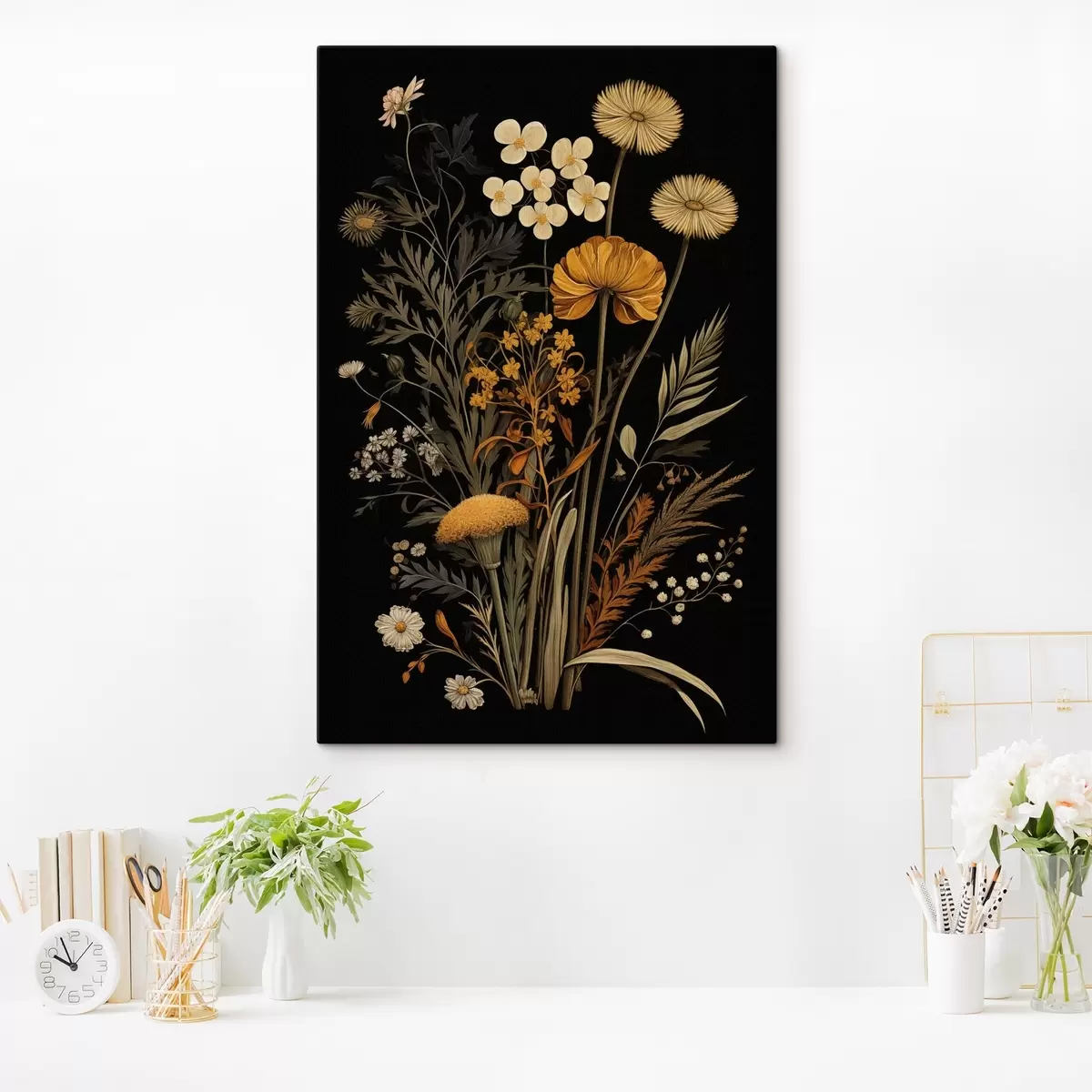  Peintures Fleurs sauvages aux couleurs sombres s45271