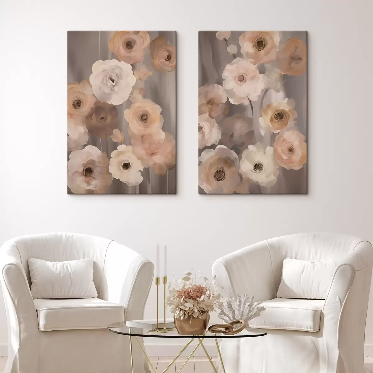  Schilderijen Abstracte bloemen m00542