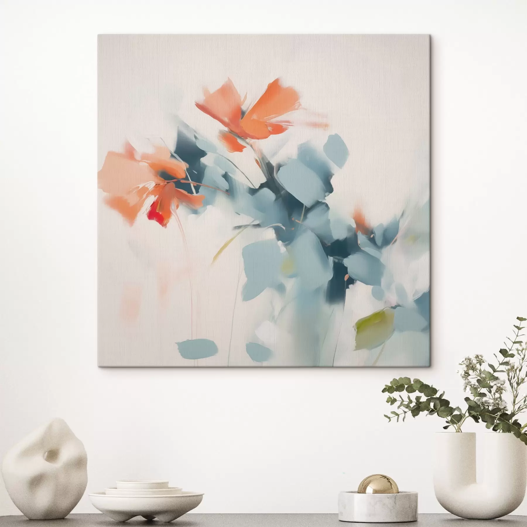  Schilderijen Abstracte bloemen imitatieschilderij s45303