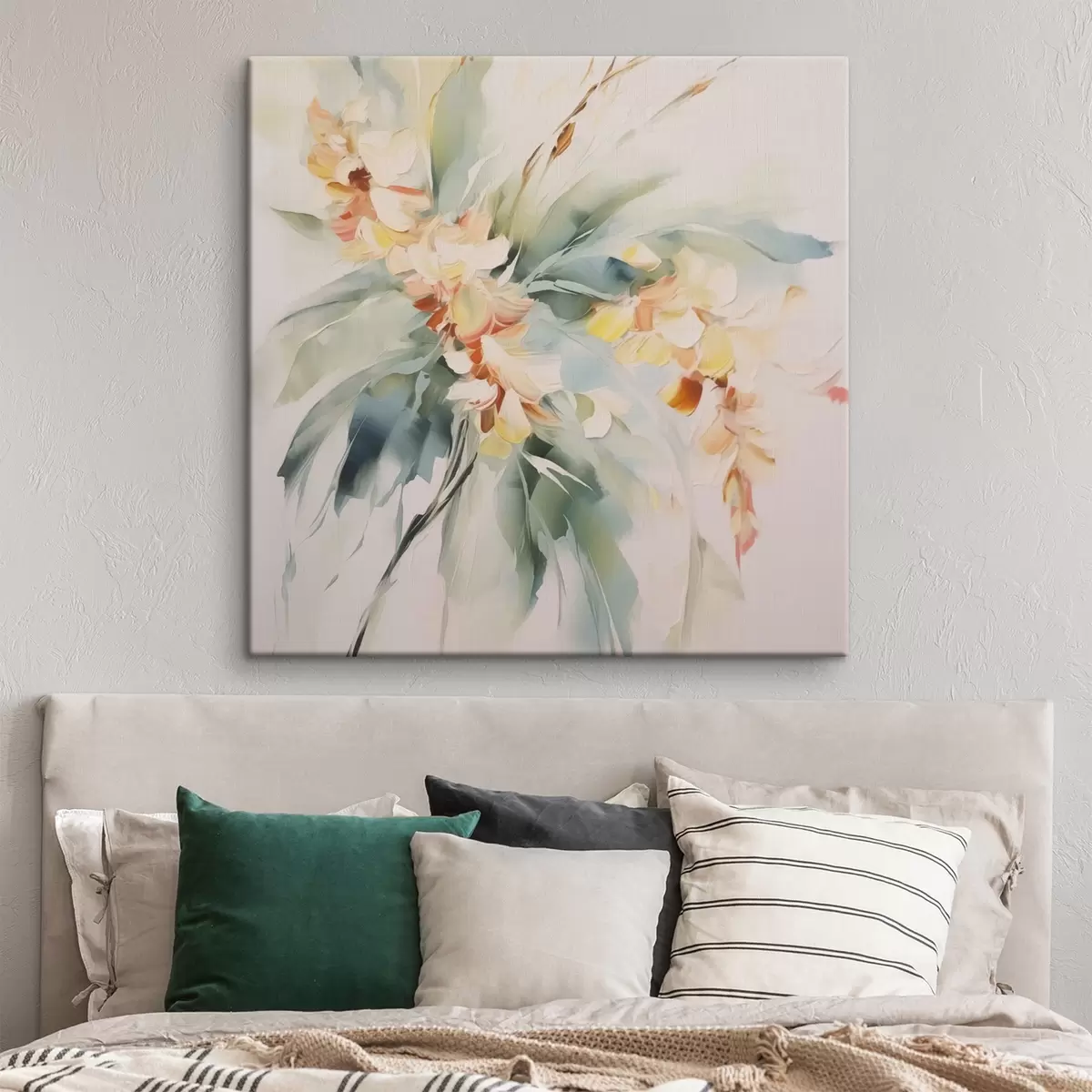  Schilderijen Abstracte bloemen in gebladerte s45305