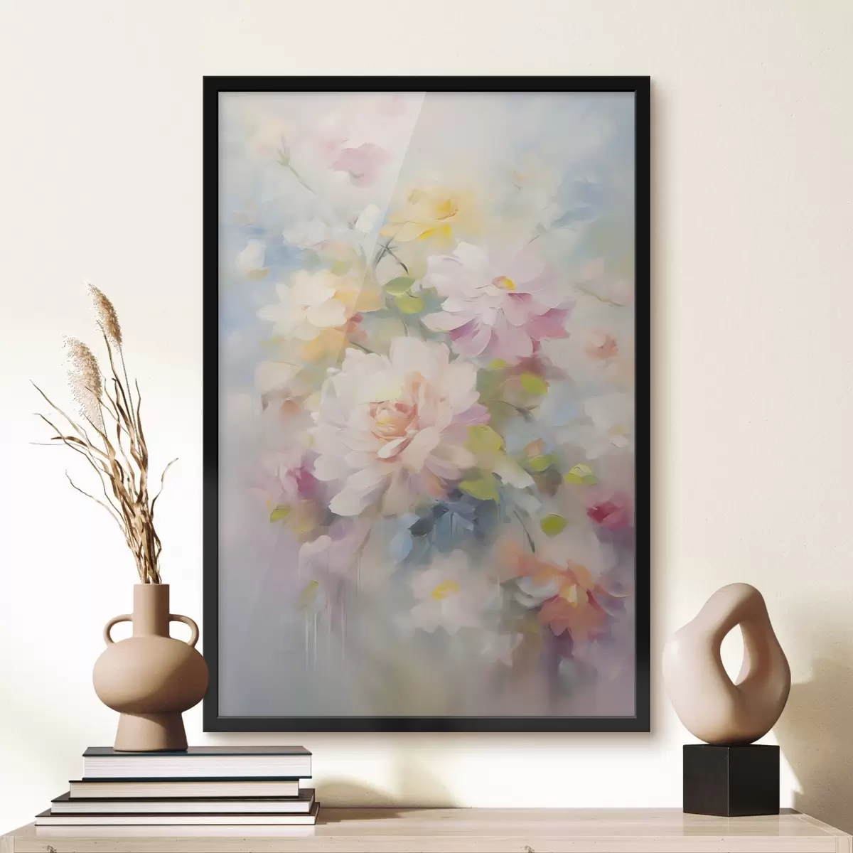 Affiche Peinture imitation fleurs f45301