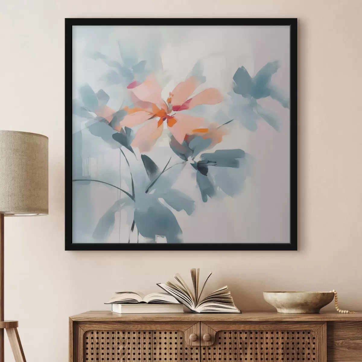 Poster Abstracte bloemen f45304