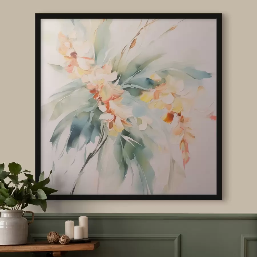 Papier peint photo Fleurs abstraites dans le feuillage f45305