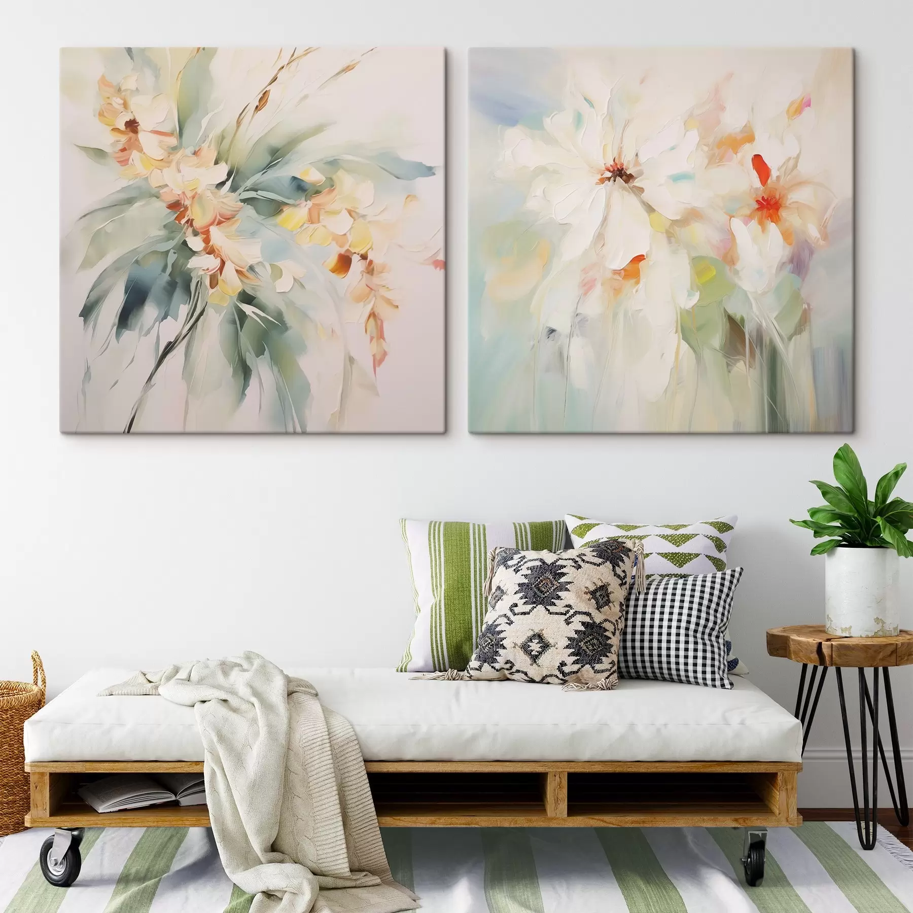  Peintures Fleurs abstraites m00565