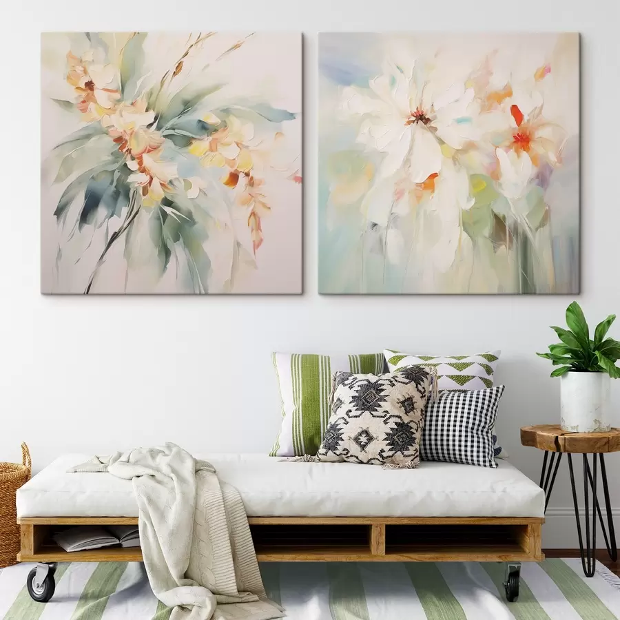  Schilderijen Abstracte bloemen m00565