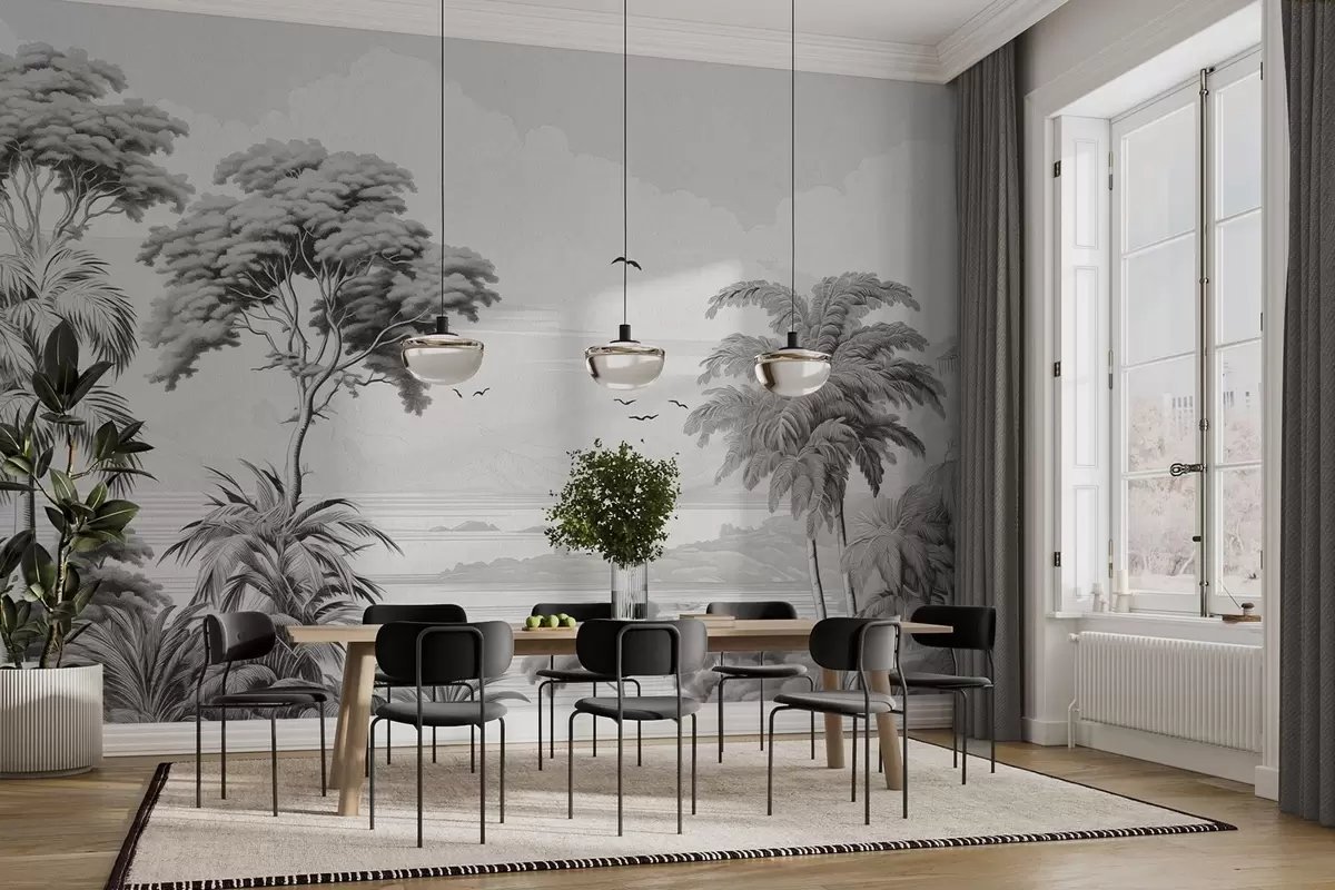 Papier peint photo Des arbres à l'horizon w04363v1