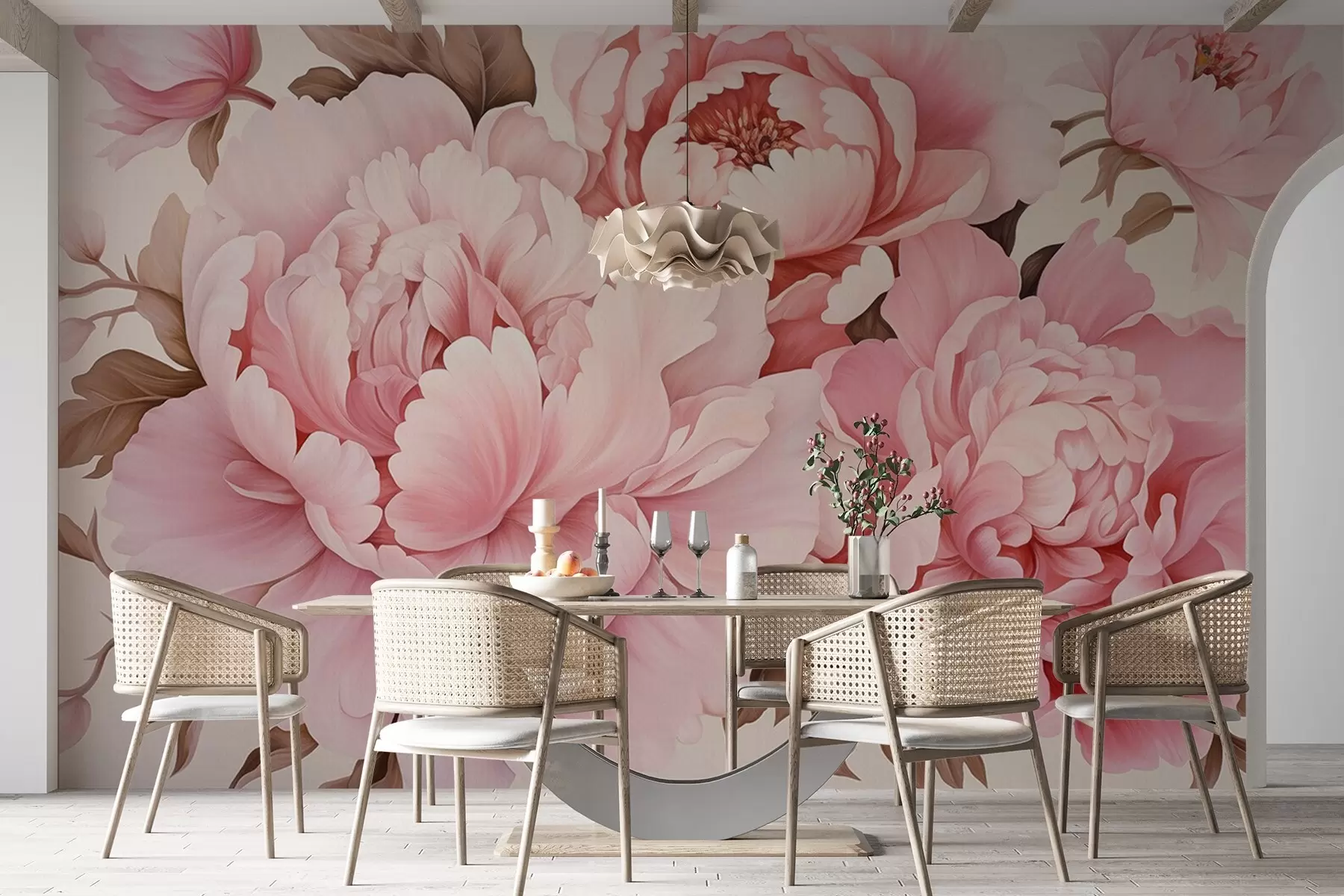 Papier peint photo Pivoines délicates w04365