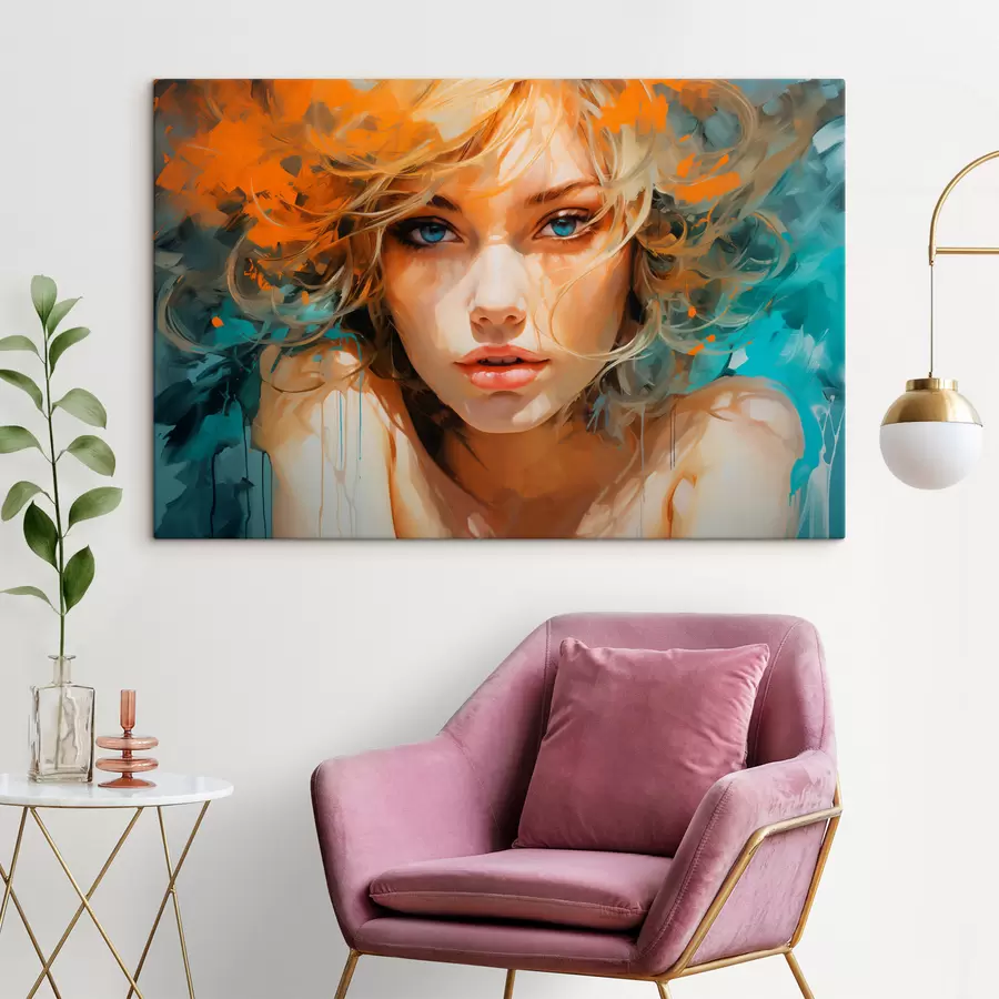  Peintures Image expressive d'une femme dans un style abstrait-réaliste s45061