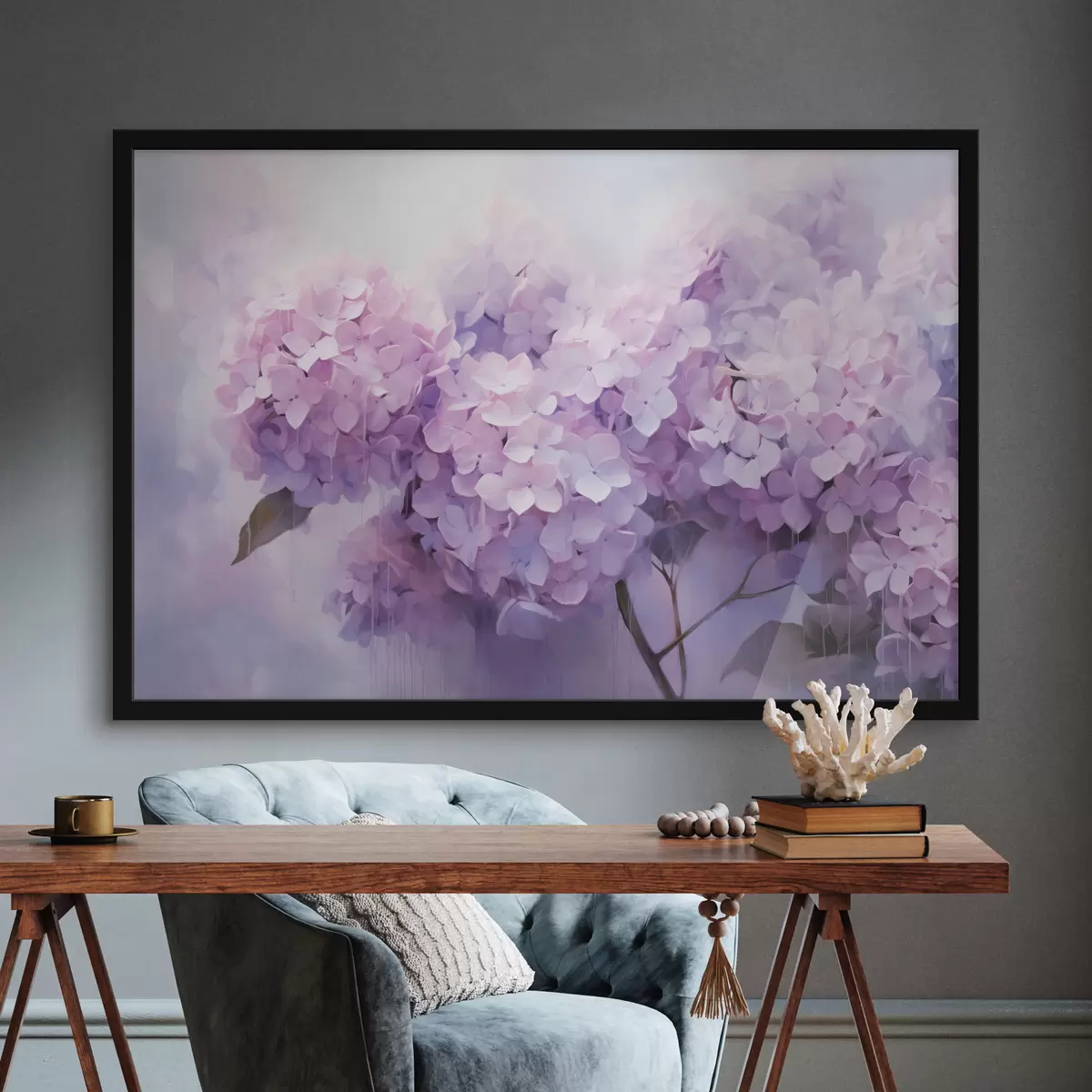 Affiche Abstraction moderne avec des couleurs riches et des traits texturés f45046