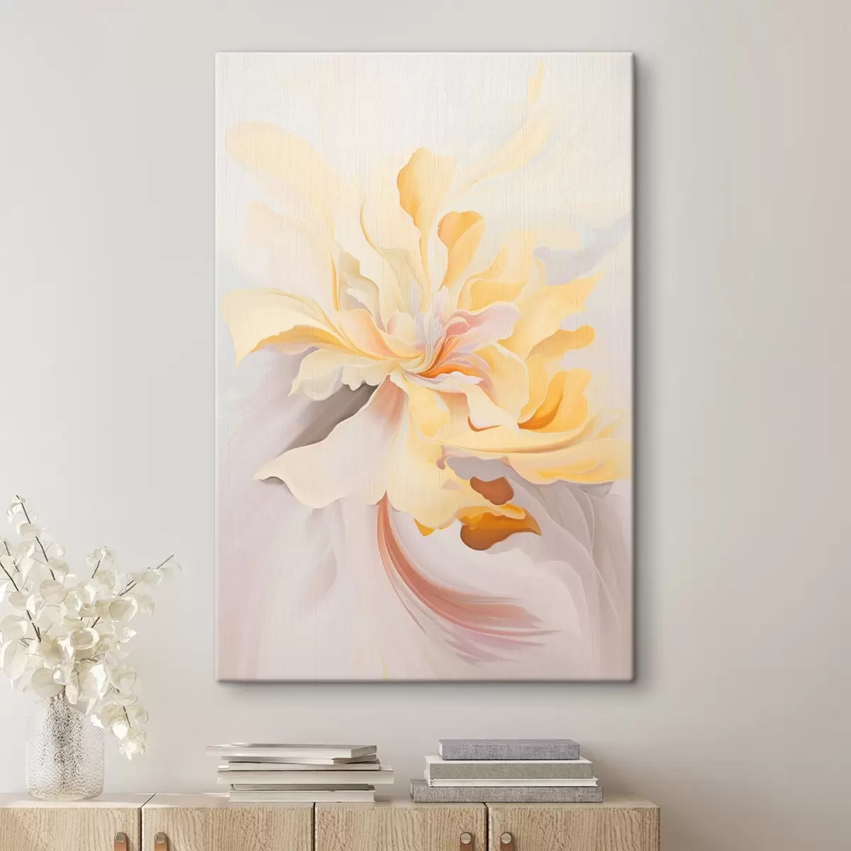  Peintures Fleur délicate : peinture abstraite dans les tons pastel s45256