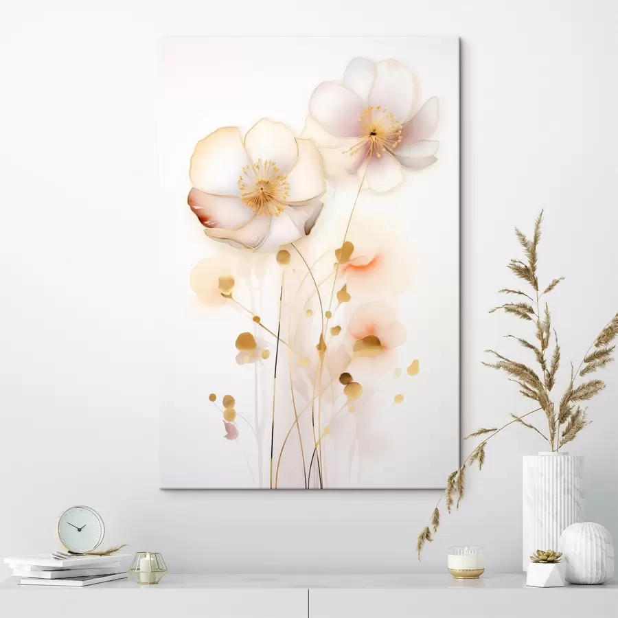  Peintures Fleurs roses dans un style léger s45259