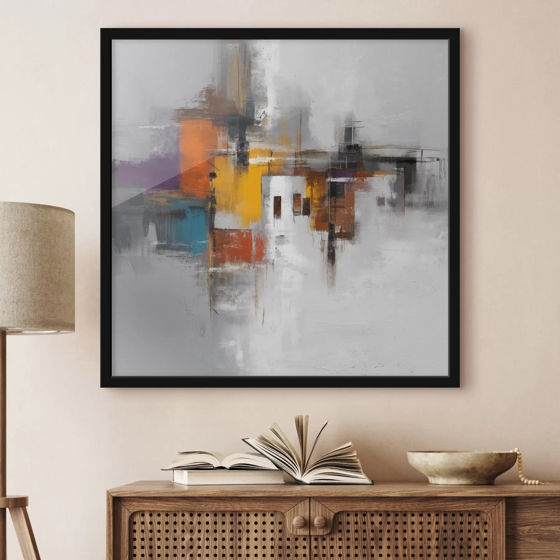 Papier peint photo Abstraction colorée avec motifs géométriques f45239