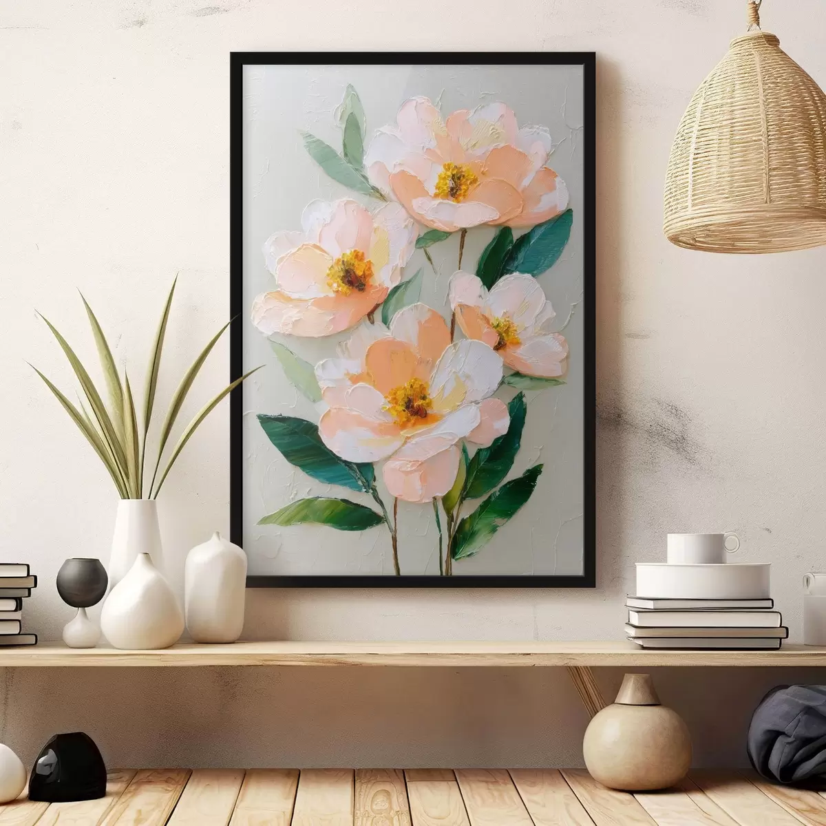 Affiche Fleurs légères dans les tons pastel f45263