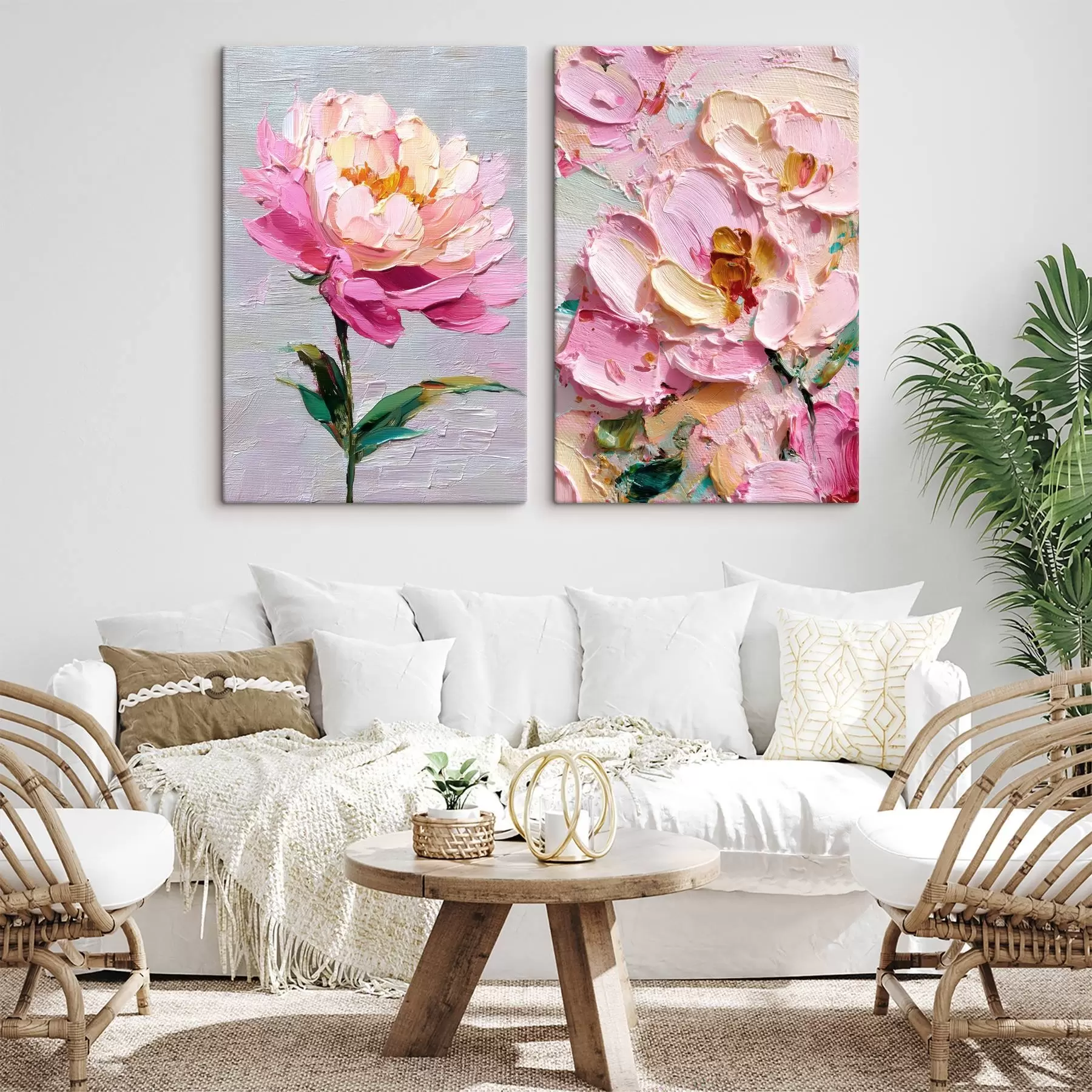 Fotobehang Moderne kunst met roze bloemen in volumetrische techniek m00572