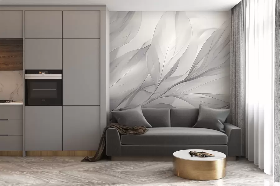 Papier peint photo Feuilles transparentes w04376