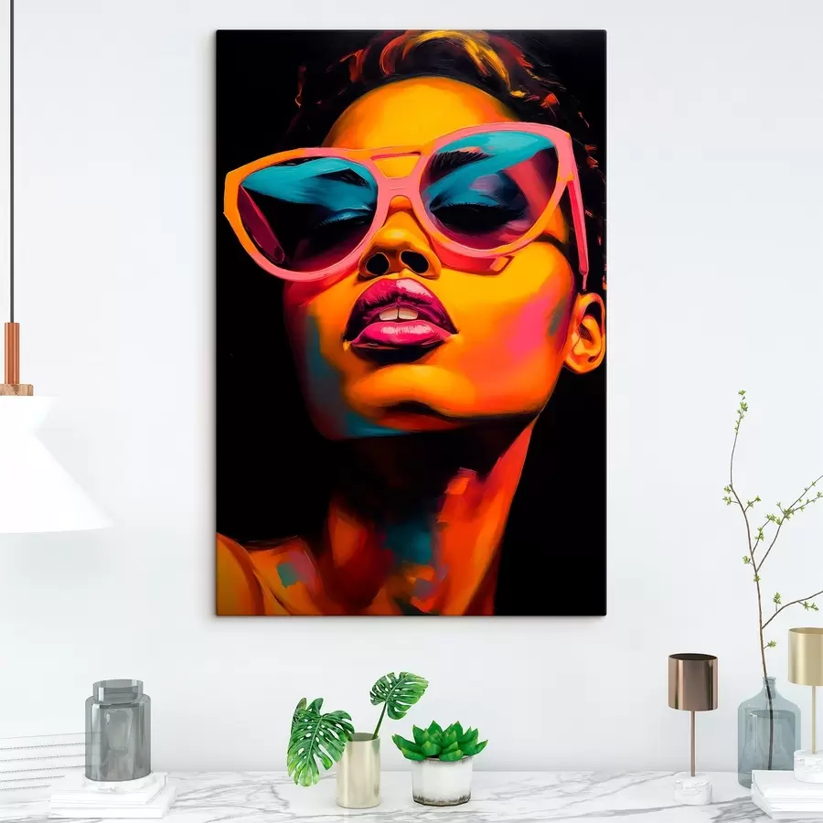  Peintures Portrait d'une femme portant des lunettes s45310
