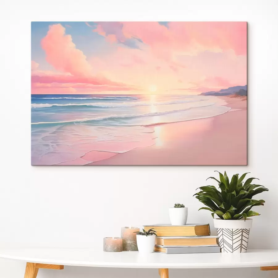  Schilderijen Kust bij zonsopgang s45317