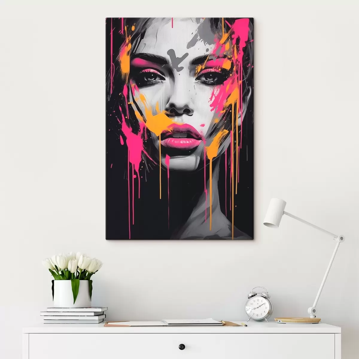  Schilderijen Vrouwenportret met verf s45318