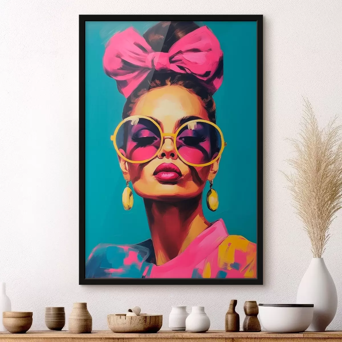 Affiche Femme portant des lunettes de soleil f45309