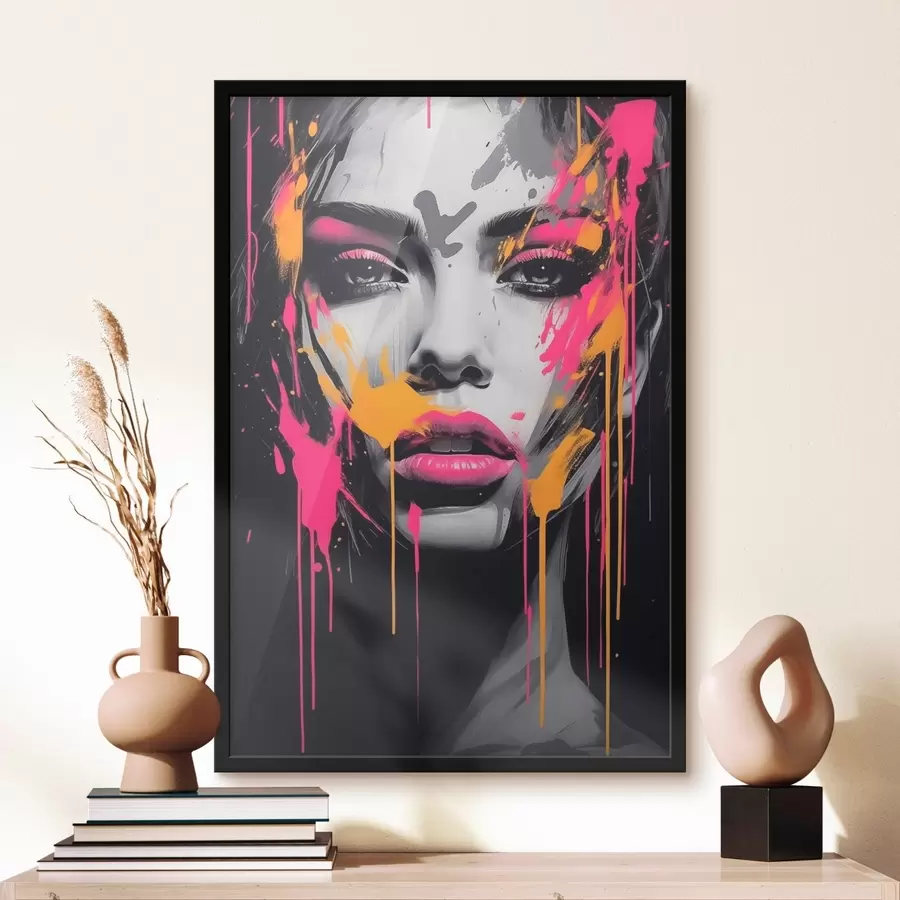 Papier peint photo Portrait de femme avec des peintures f45318