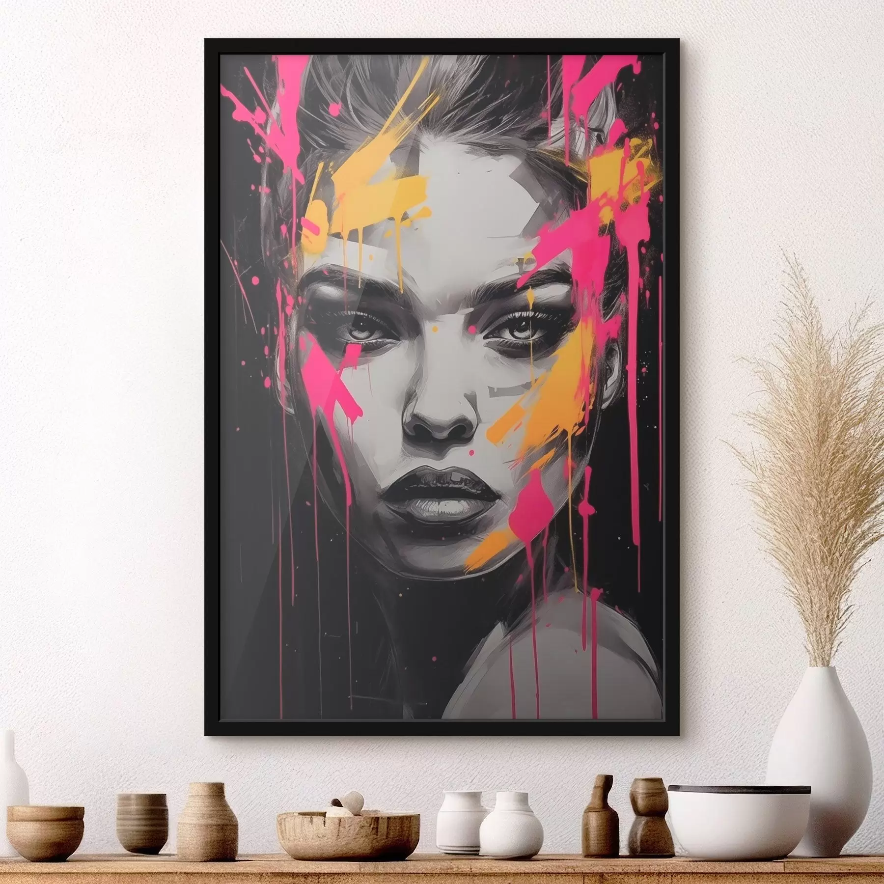 Fotobehang Zwart-wit vrouwenportret f45319