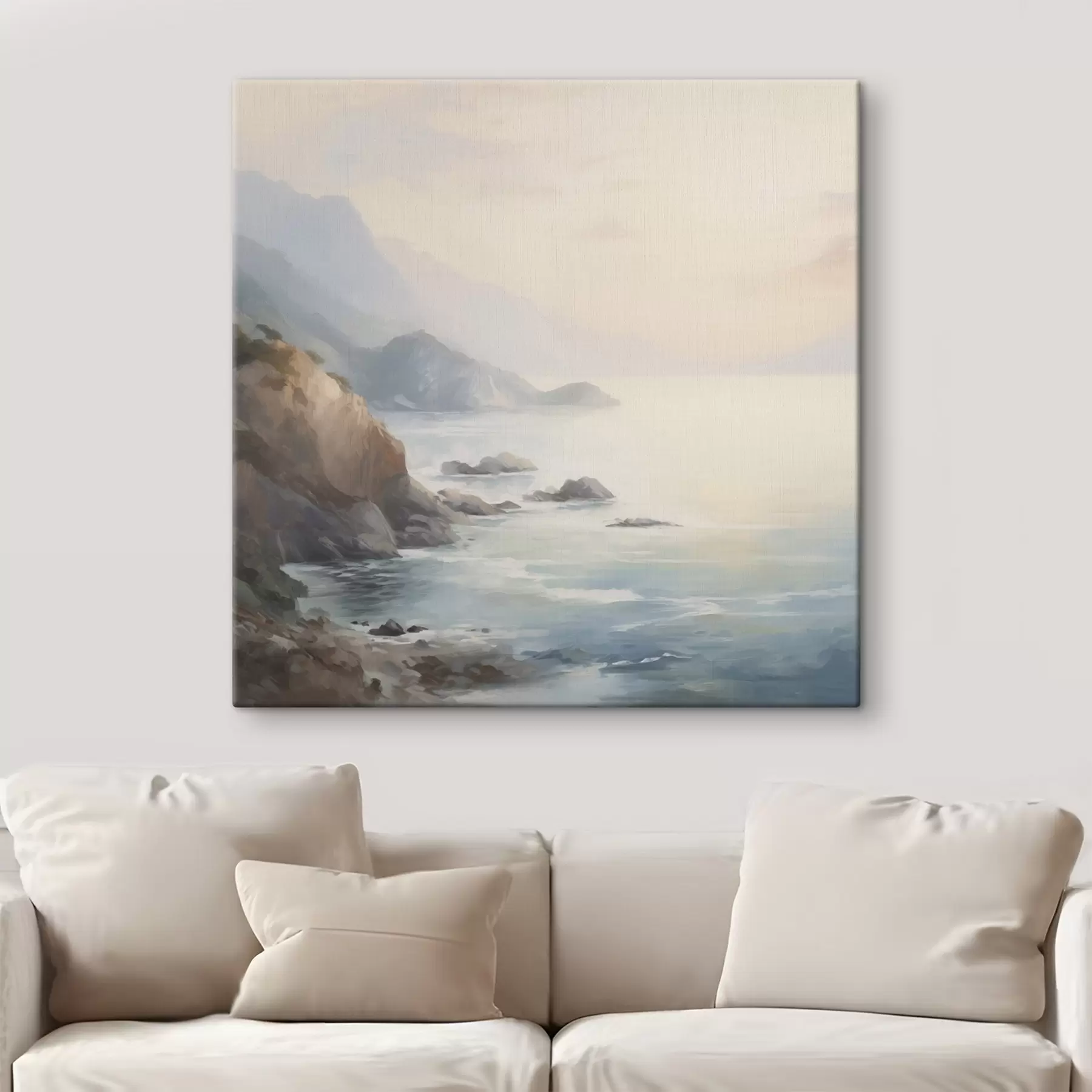  Schilderijen Meer bij de rotsen s45351