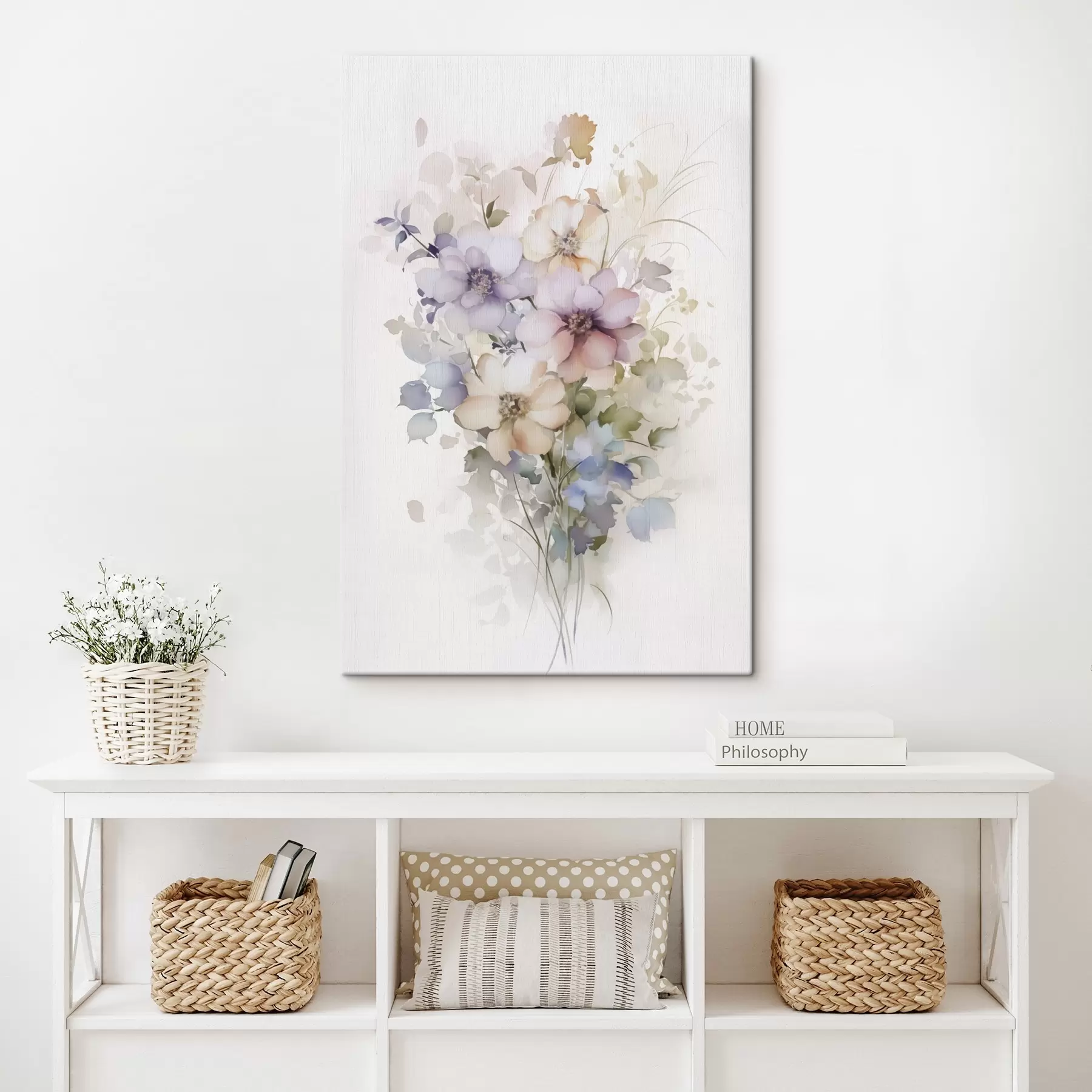  Schilderijen Bloemen imitatie van aquarel s45354