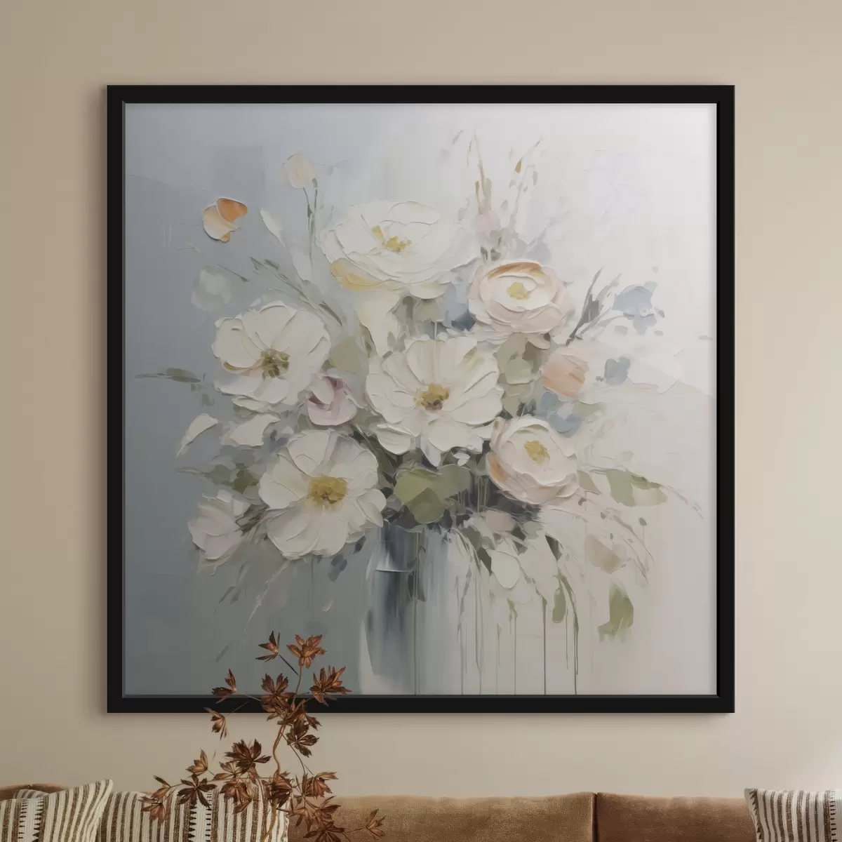 Affiche Peinture imitation bouquet de fleurs f45346