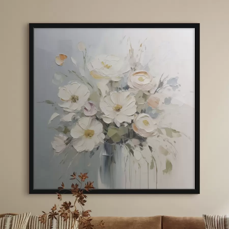 Fotobehang Boeket bloemen imitatieschilderij f45346