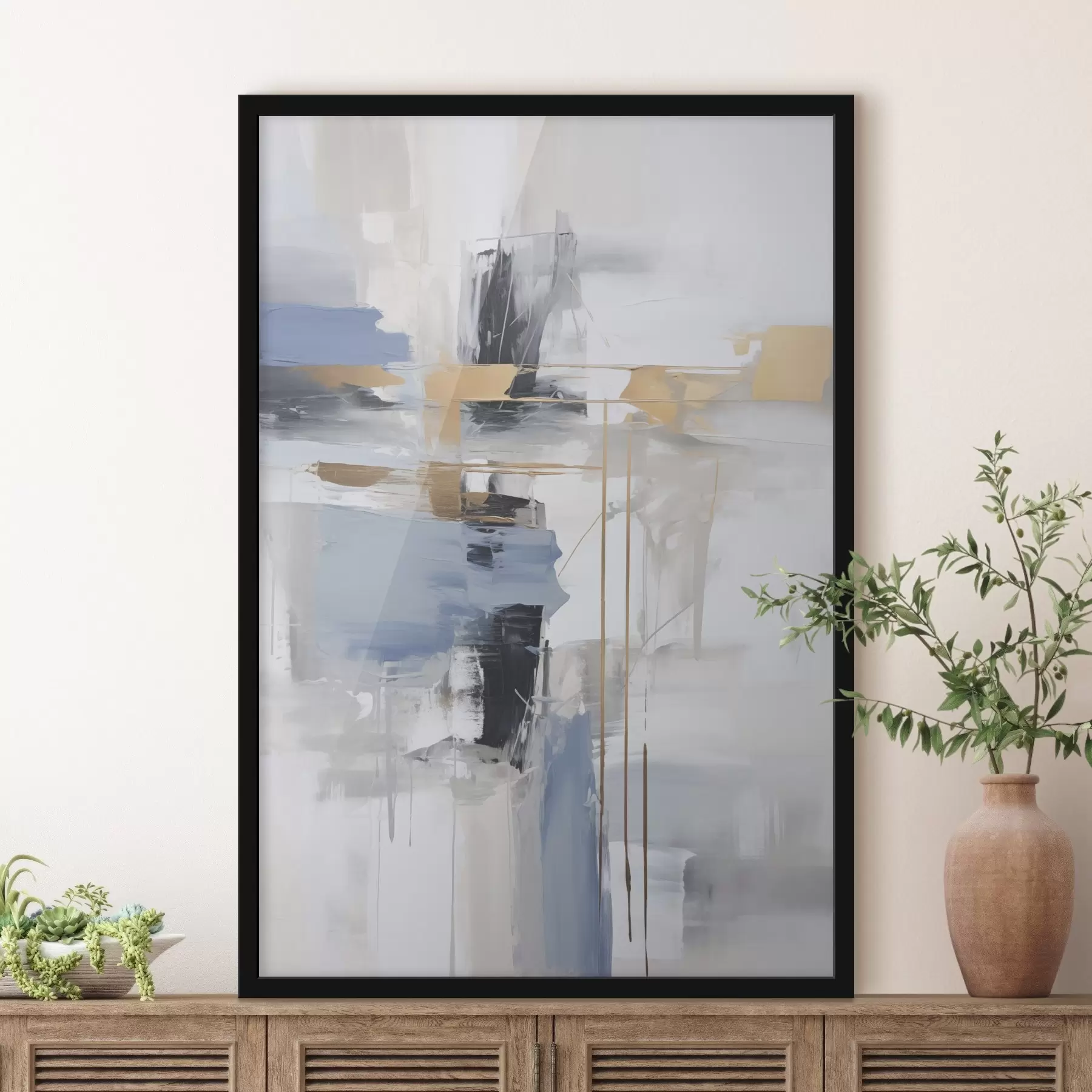 Fotobehang Moderne abstractie imitatie van schilderkunst f45349