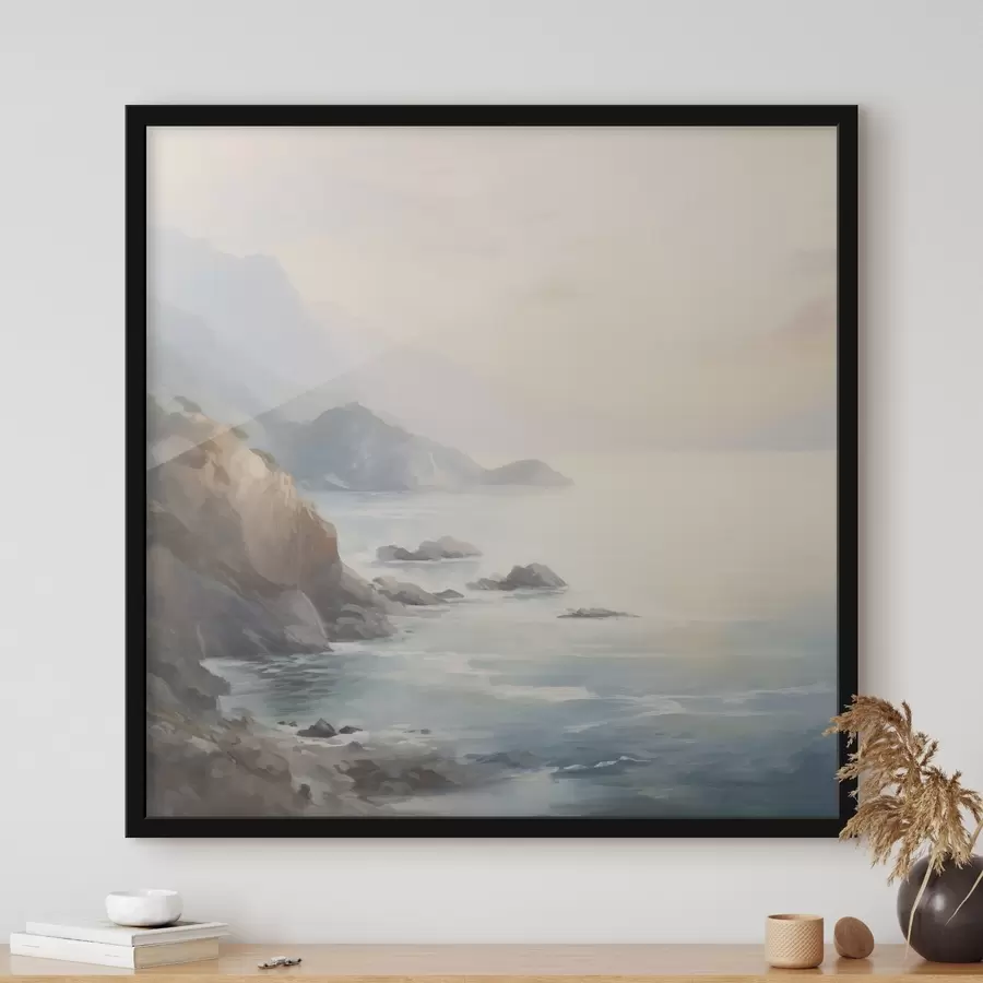 Papier peint photo Lac près des rochers f45351