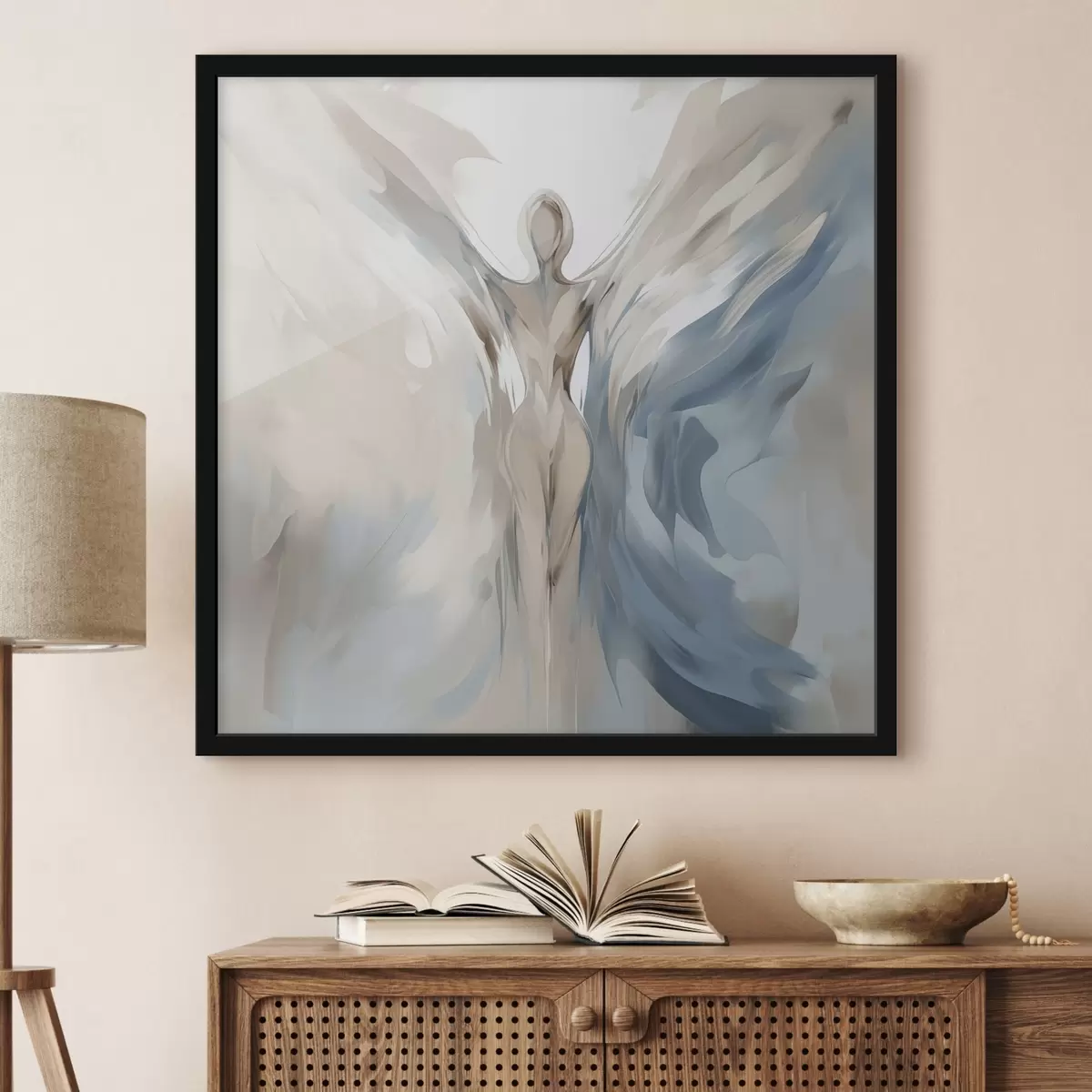 Poster Engelen imitatieschilderij f45360