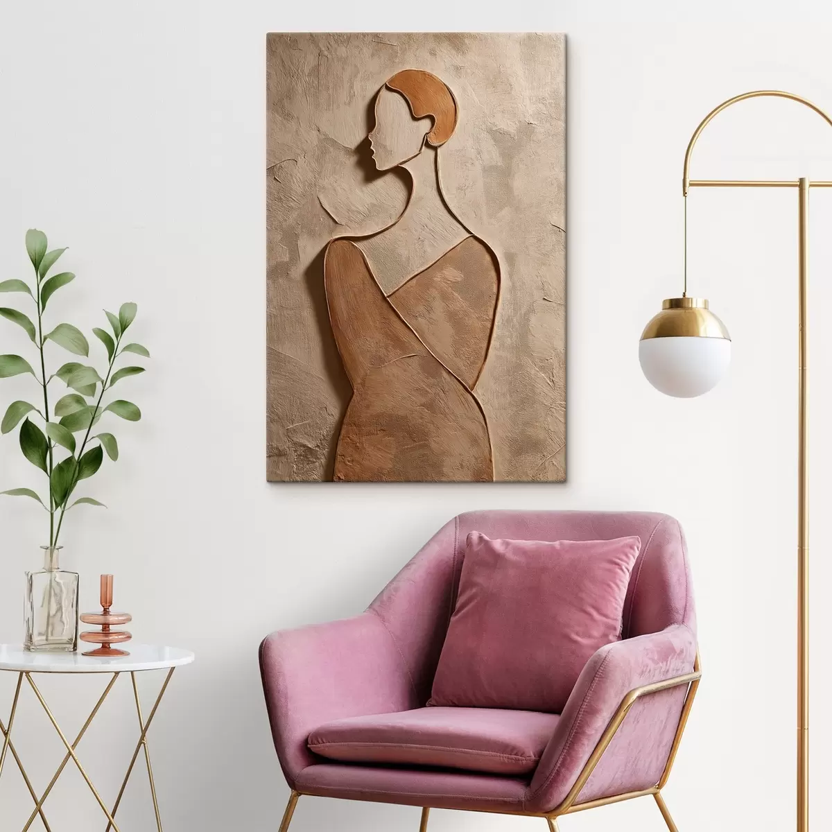  Peintures Visage féminin abstrait s45396