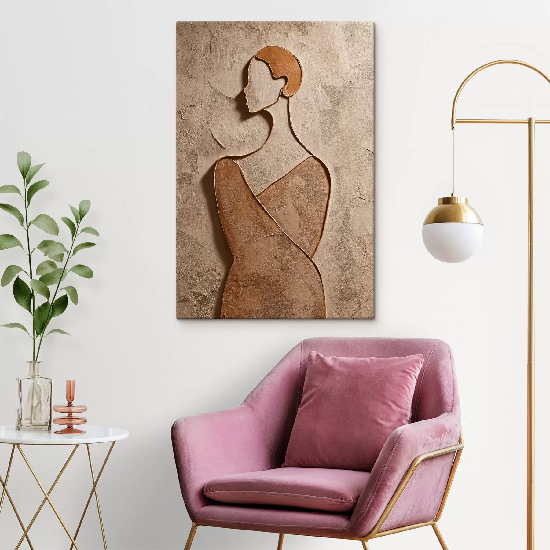  Peintures Visage féminin abstrait s45396