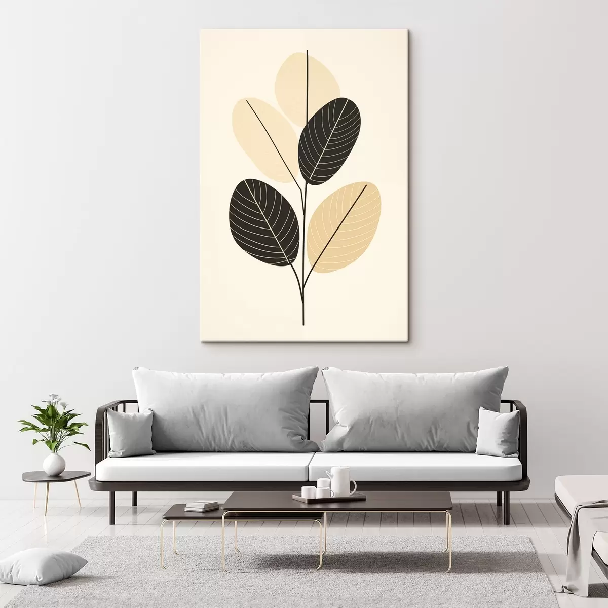  Peintures Composition abstraite avec des formes ovales texturées sur un fond en relief s45402