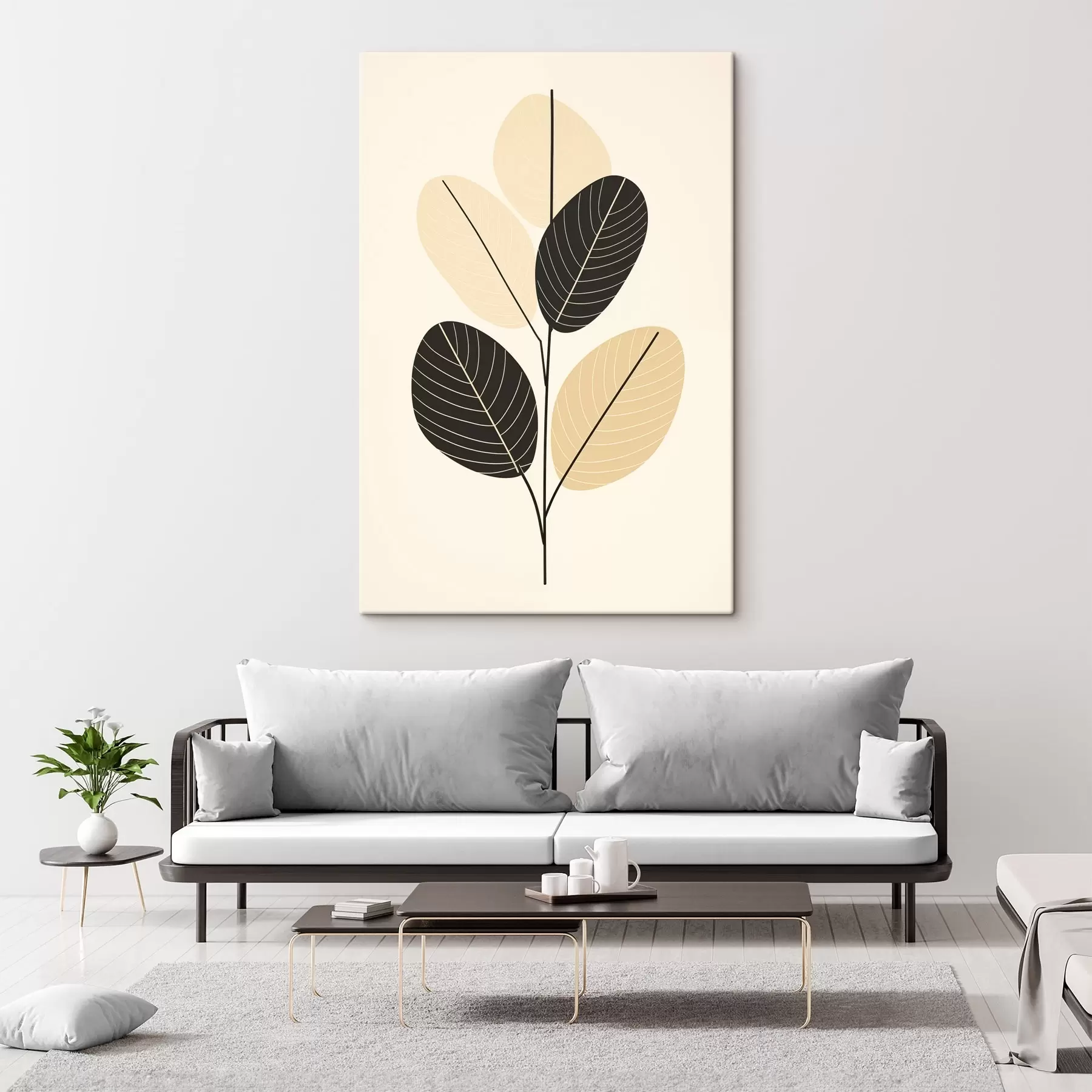  Schilderijen Abstracte compositie met gestructureerde ovale vormen op een reliëfachtergrond s45402