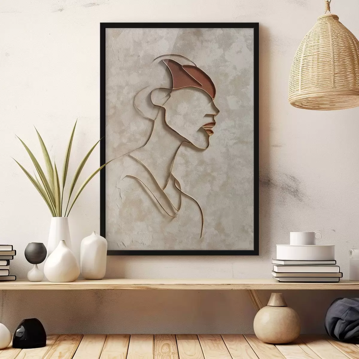 Affiche Visage féminin abstrait f45395