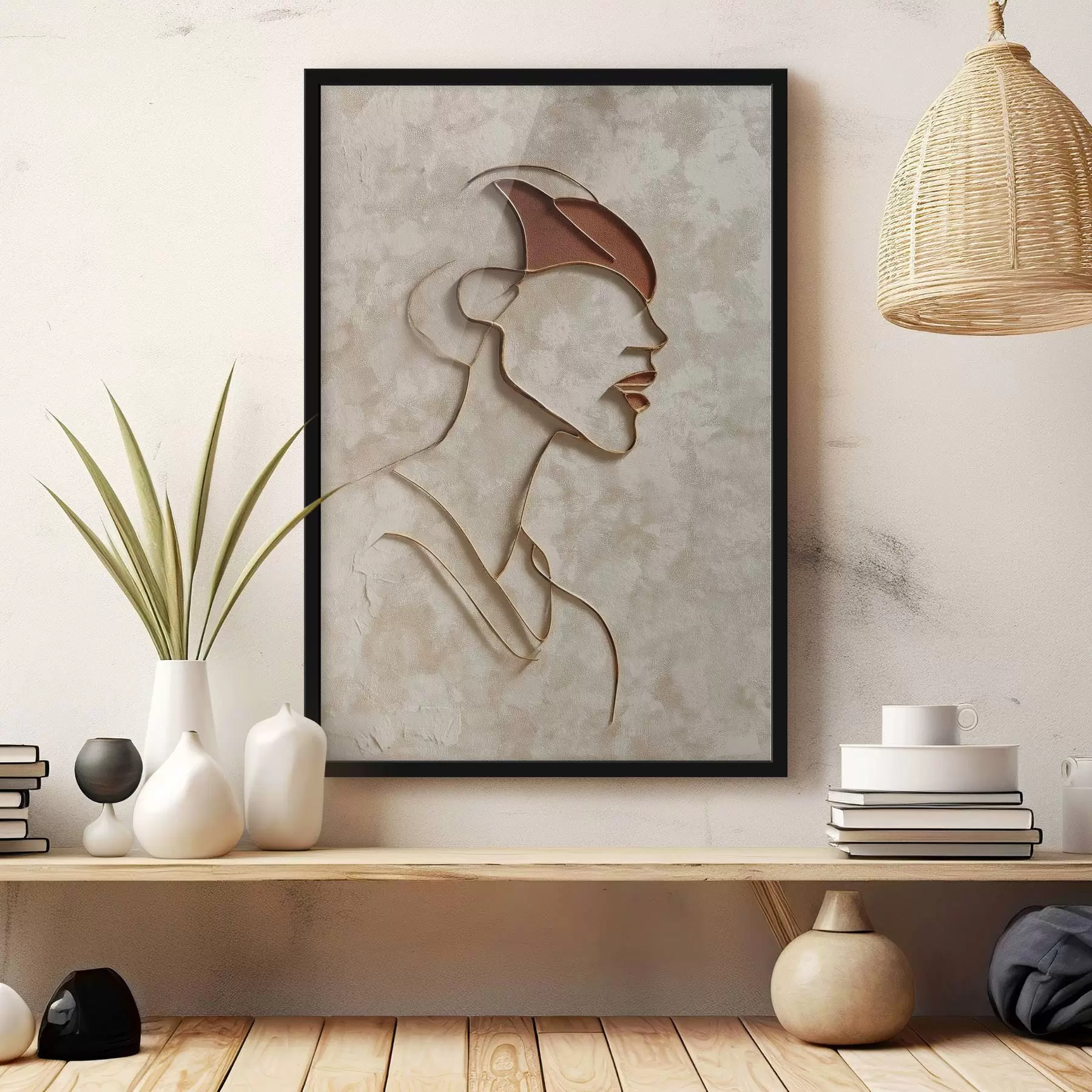 Fotobehang Abstract vrouwelijk gezicht f45395