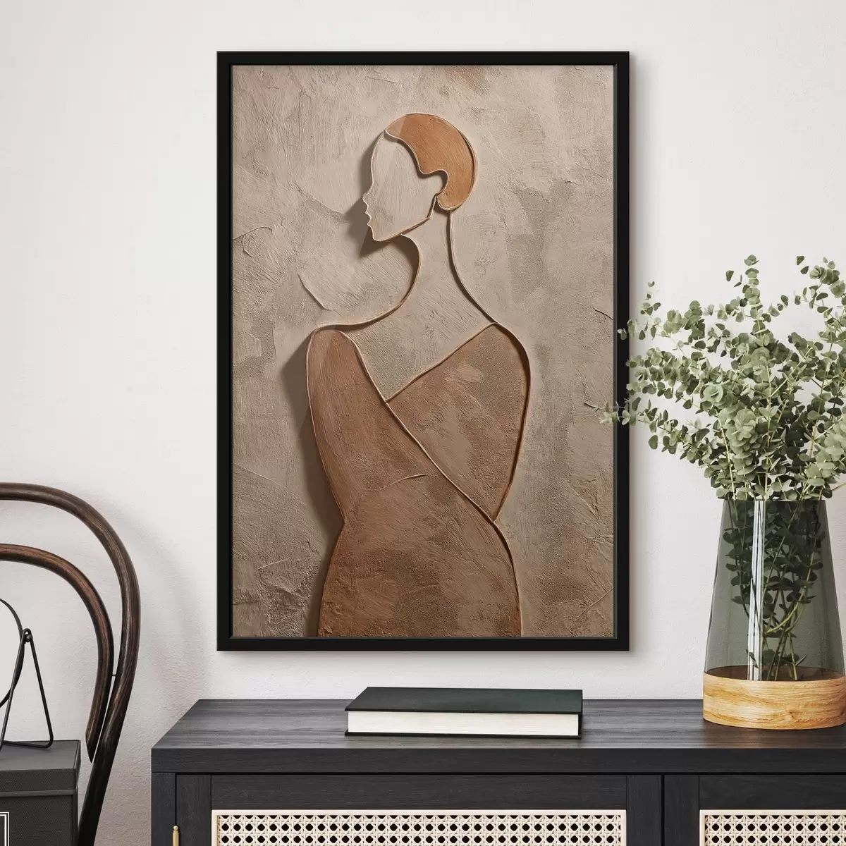 Affiche Visage féminin abstrait f45396