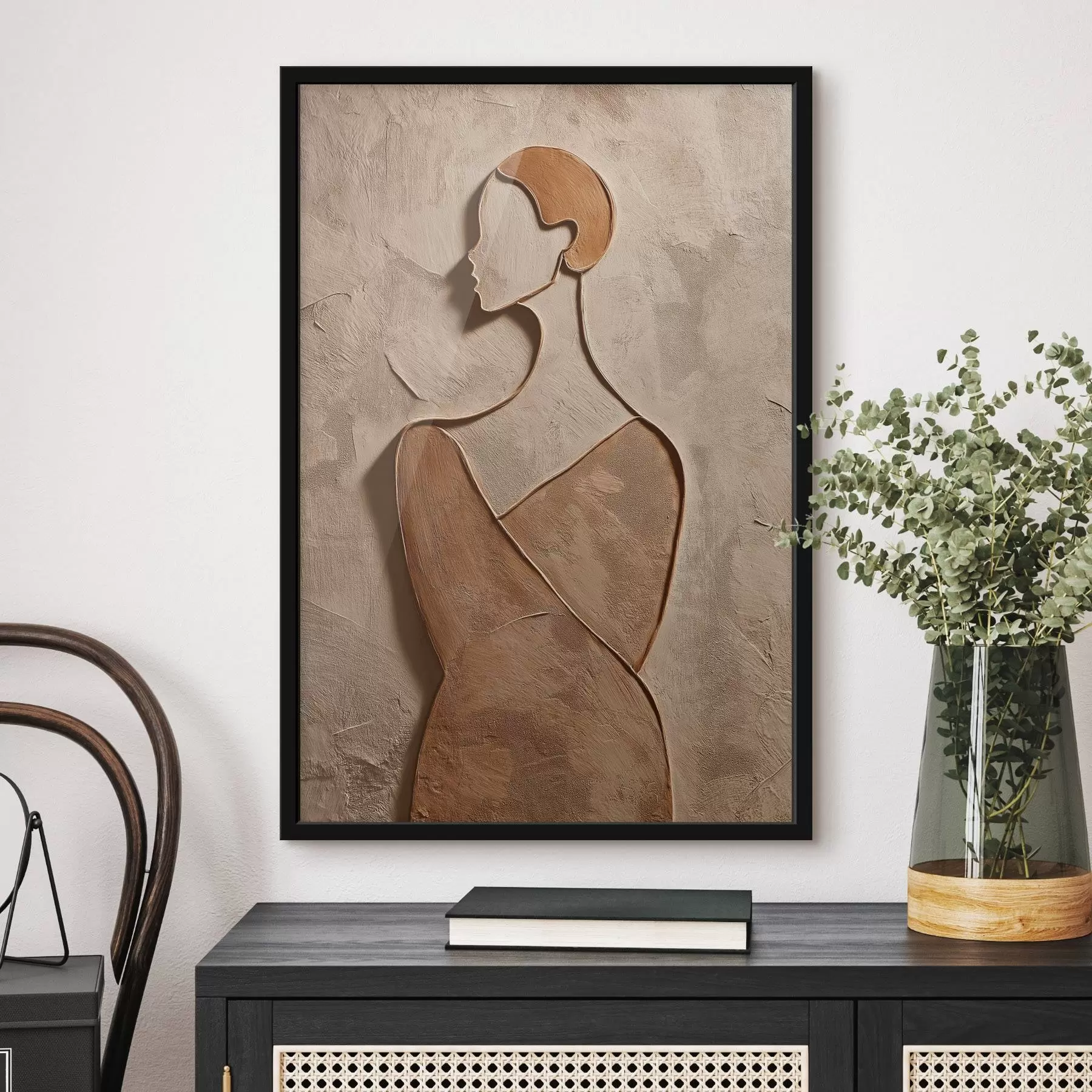 Fotobehang Abstract vrouwelijk gezicht f45396