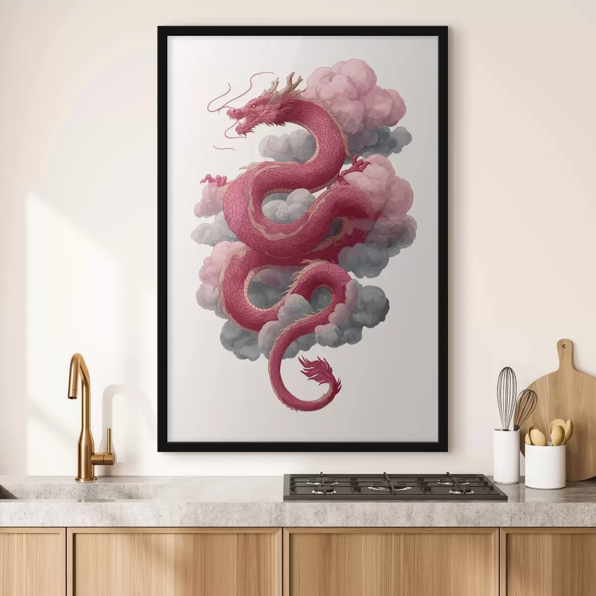 Poster Draak in Chinese stijl f45412