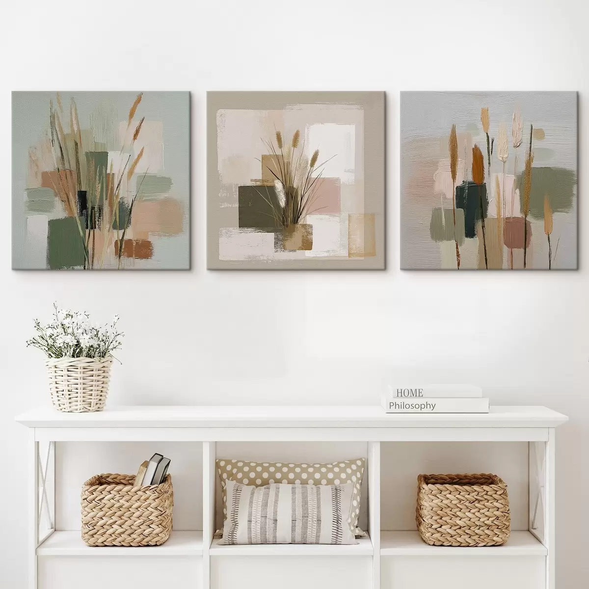  Schilderijen Compositie van bloemen en fijne penseelstreken m00594