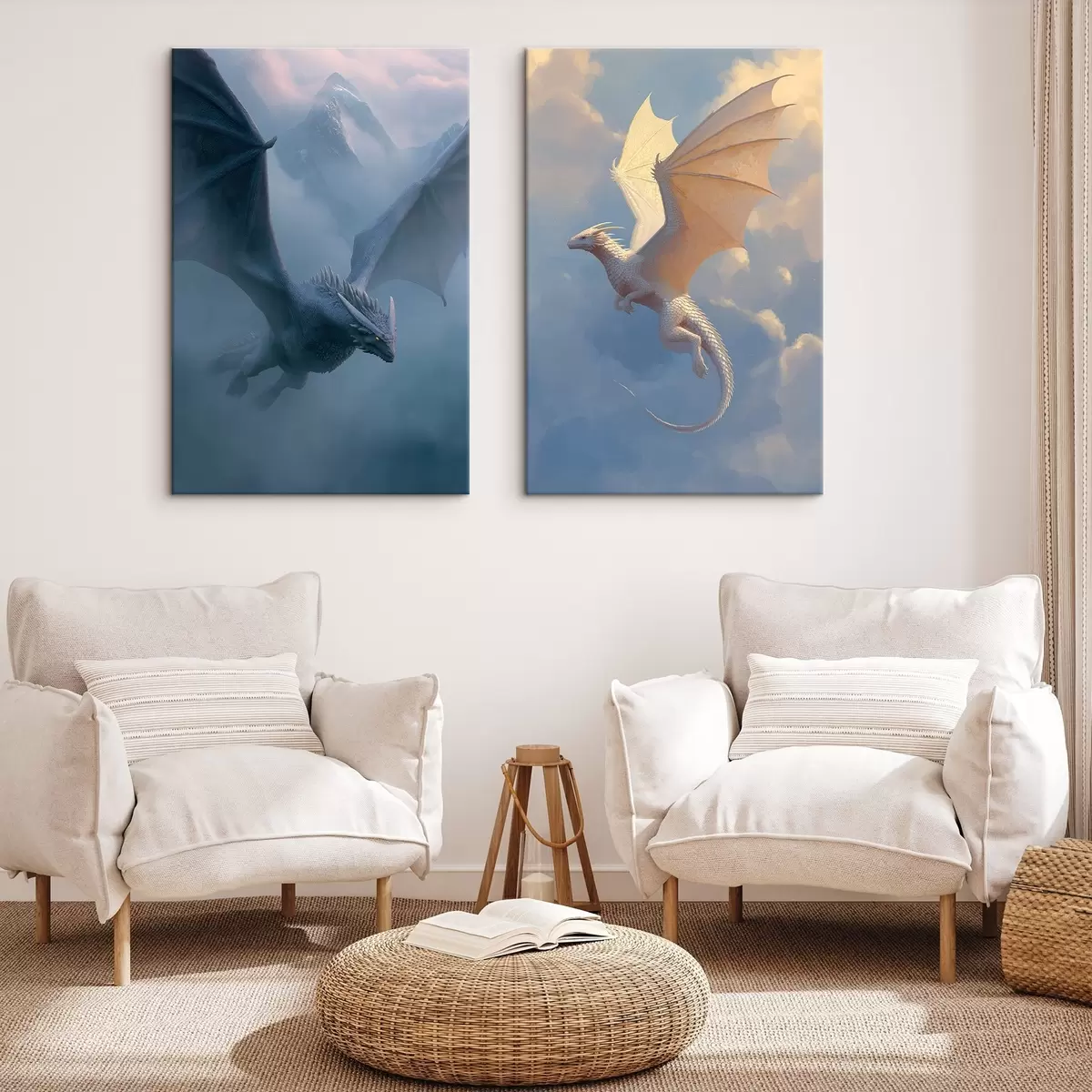  Peintures Dragons dans le ciel m00600