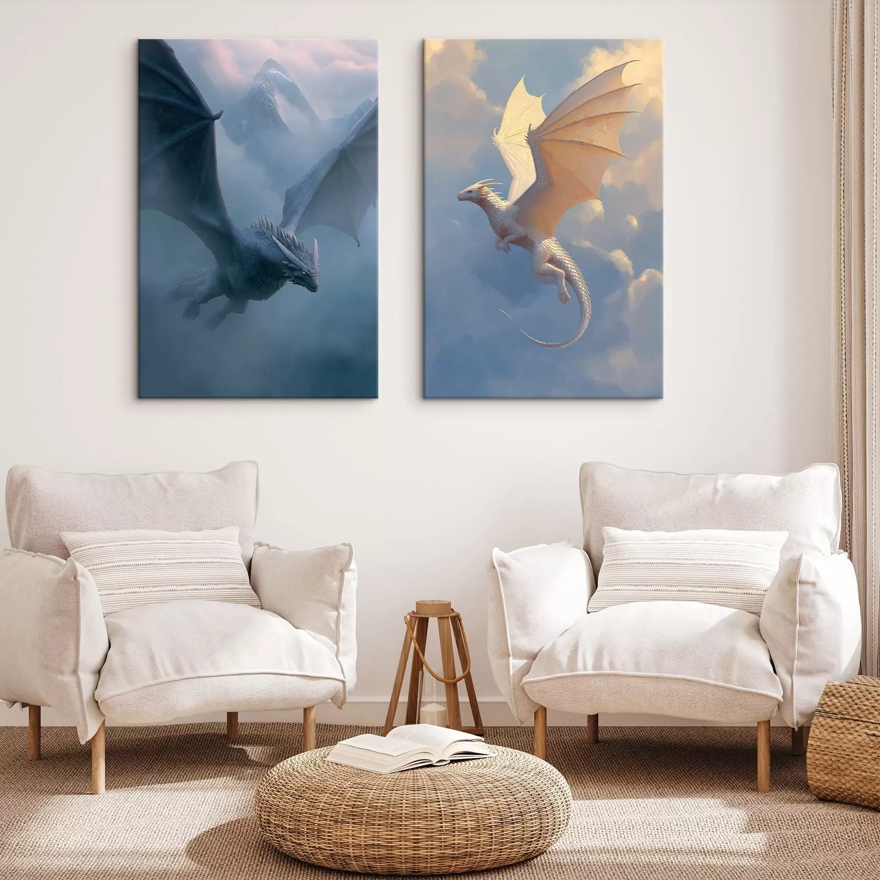  Peintures Dragons dans le ciel m00600