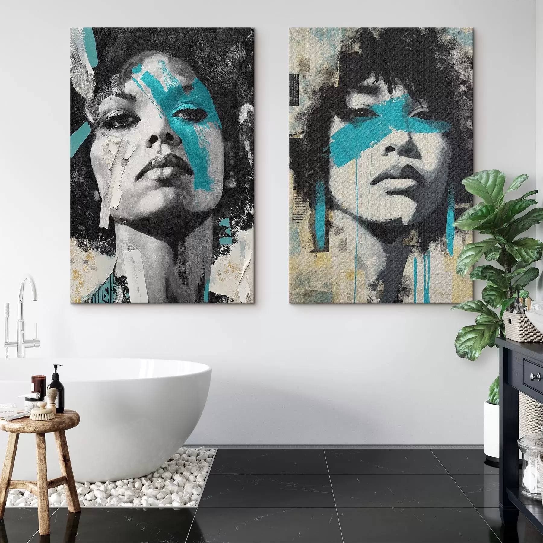  Schilderijen Abstract vrouwelijk gezicht m00602