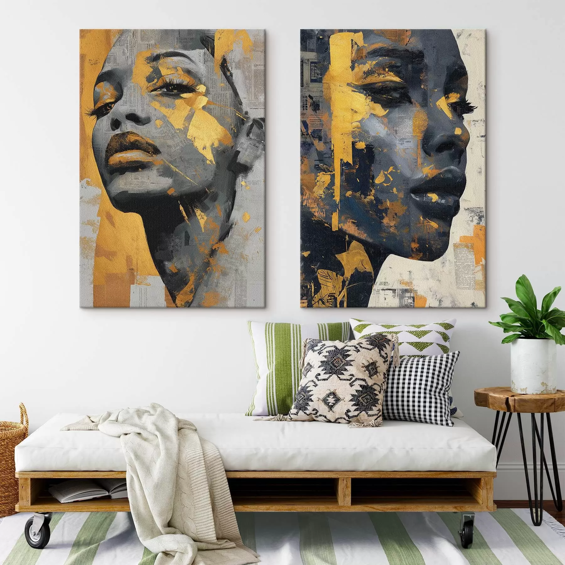  Peintures Visage féminin abstrait m00603