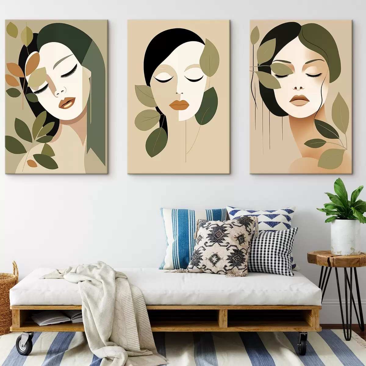  Peintures Visages de filles m00605