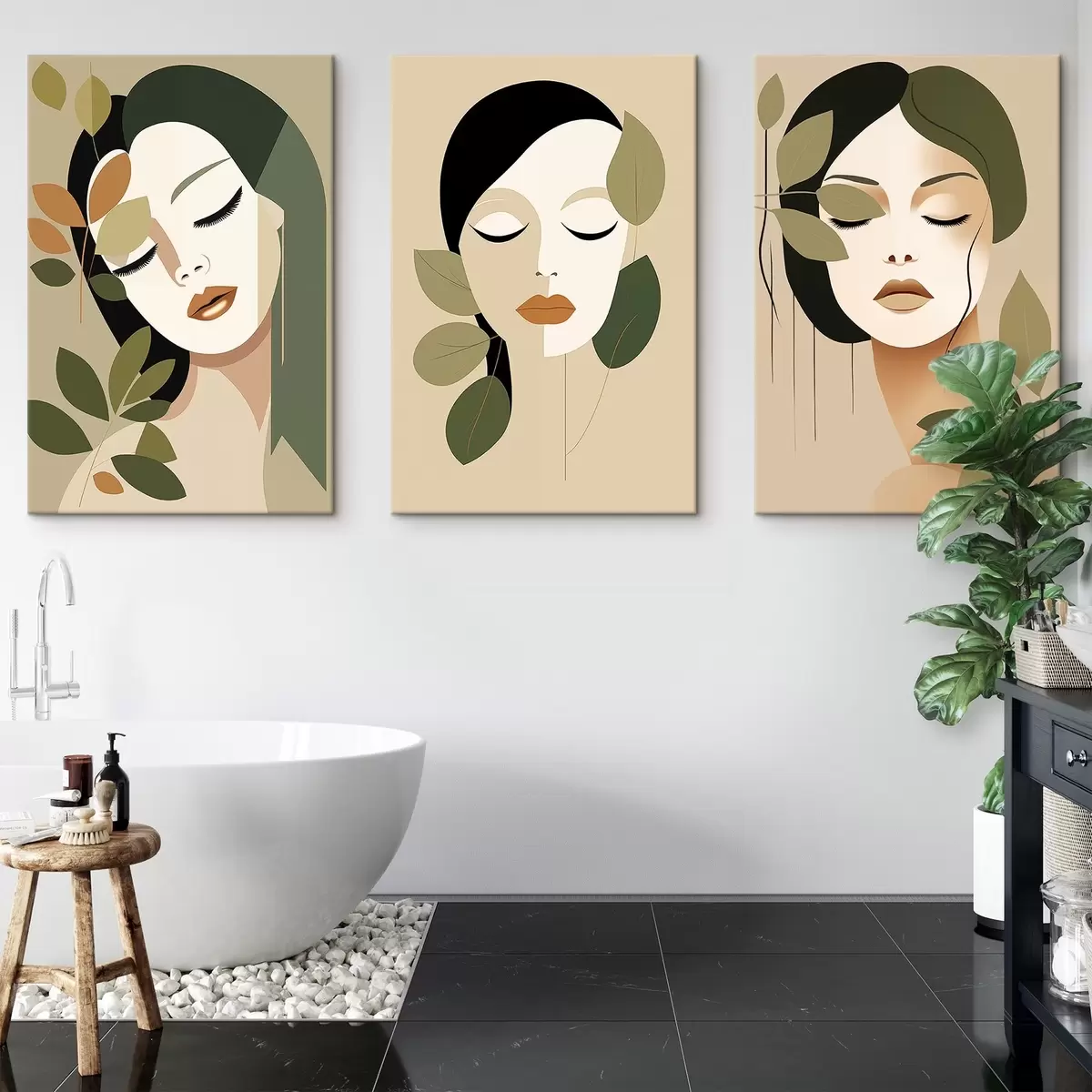  Peintures Visages de filles m00605